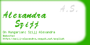 alexandra szijj business card